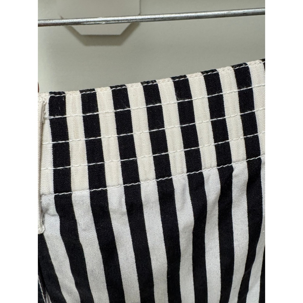 Lizwear Pants Women 10 Black Striped Rayon Tapered High Rise Pleated Vintage 90s - Picture 3 of 8